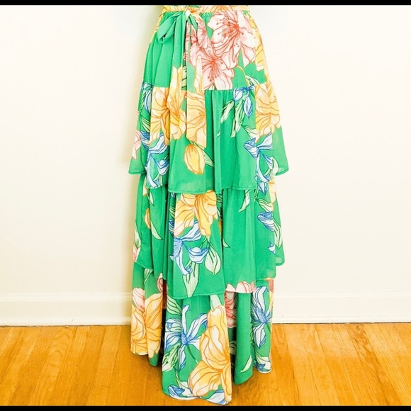 NWT Flying Tomato Green Floral Maxi - Picture 3 of 4